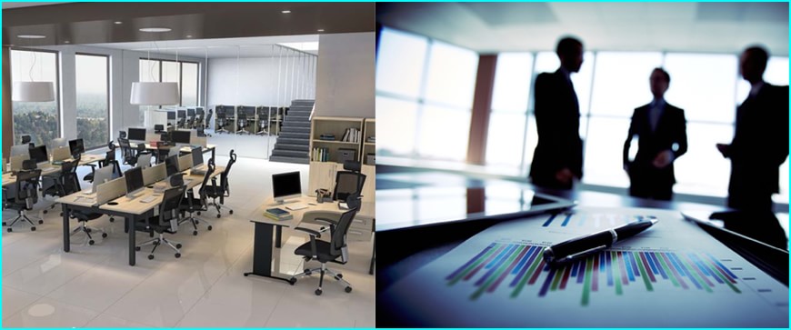 Limpeza de escritórios e comerciais